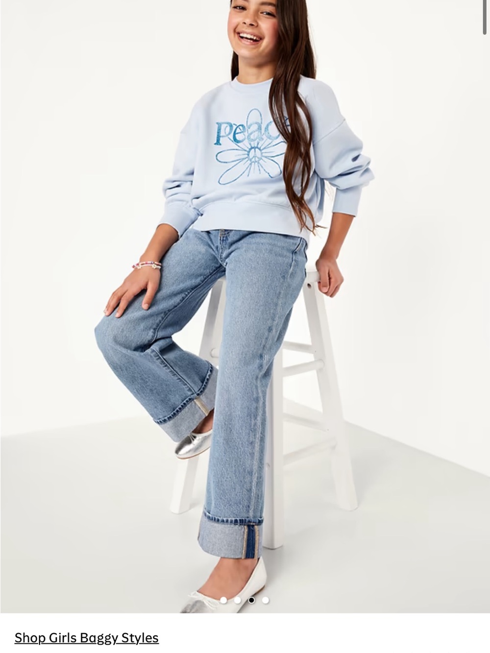 Old Navy Light Blue Girls' Baggy Jeans
